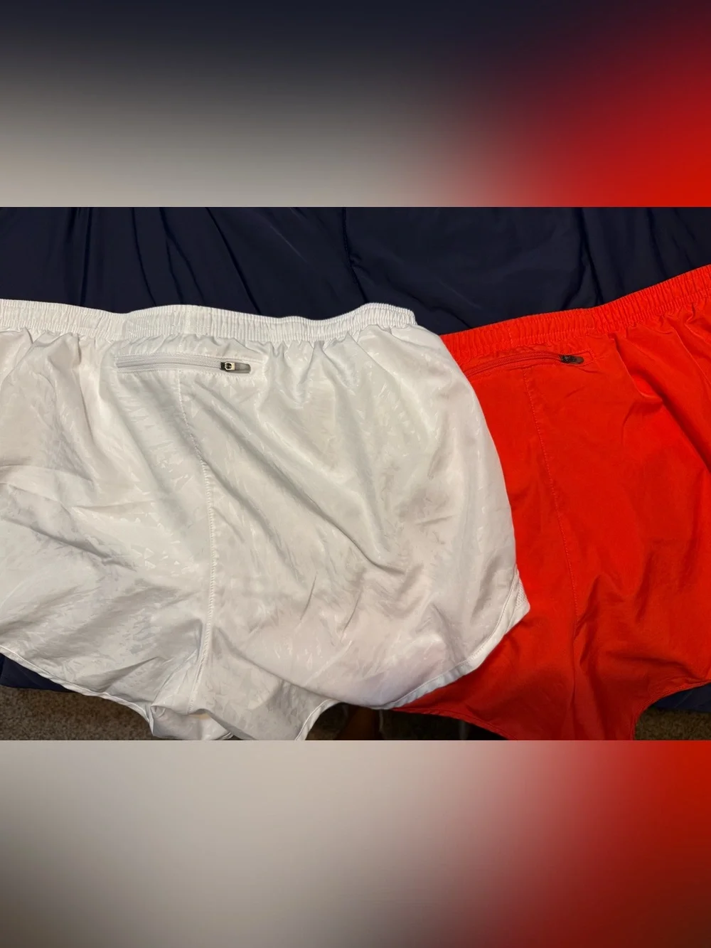 Nike Women’s Dri-FIT Running Shorts — White & Orange - Picture 4 of 4